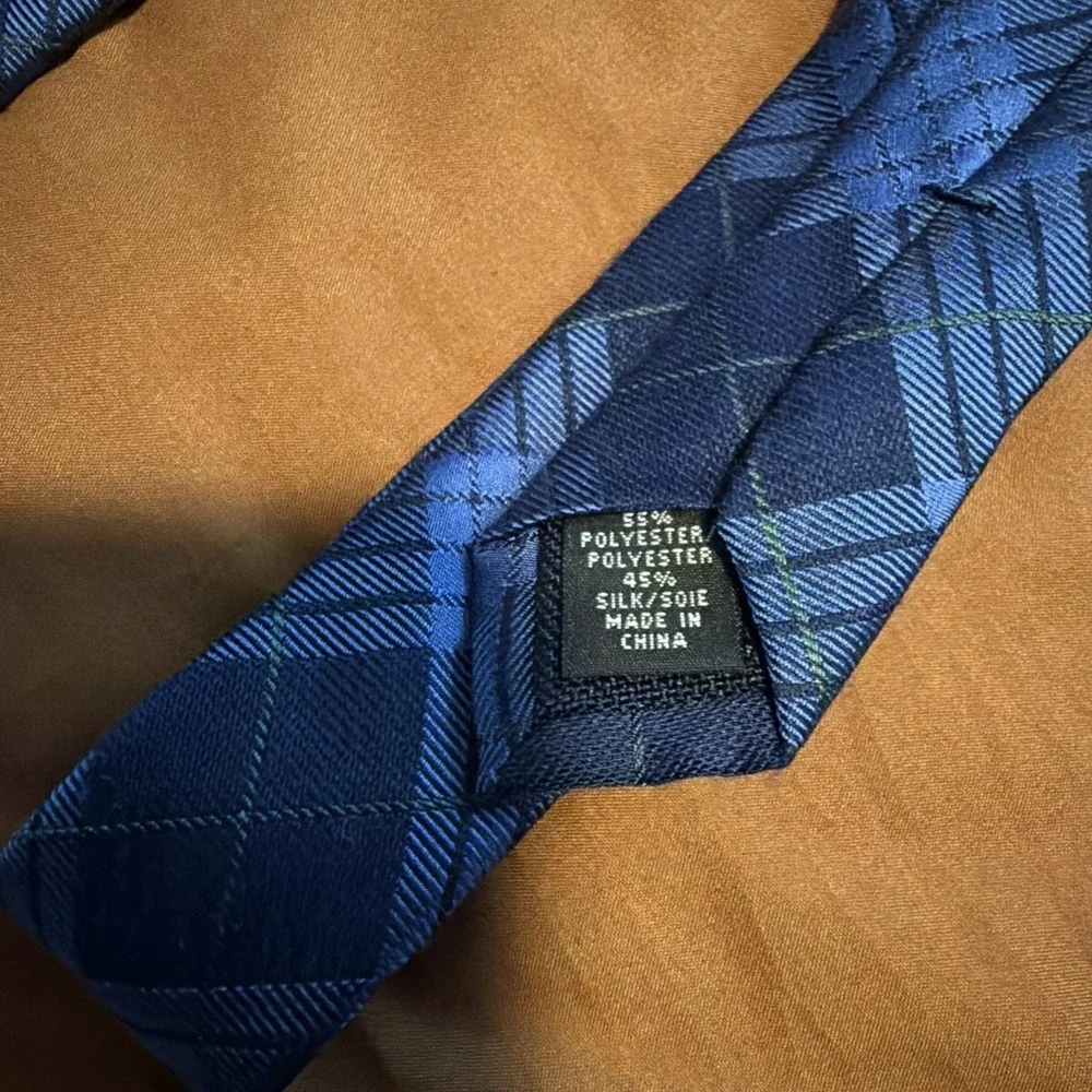 Ralph Lauren Blue Plaid Men's Necktie !